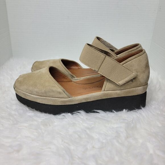 L'Amour Des Pieds Amadour Womens Size 8 M Platform Sandals,Taupe Suede - Picture 3 of 10
